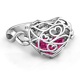 Caged Hearts Ring with 2-6 Stones