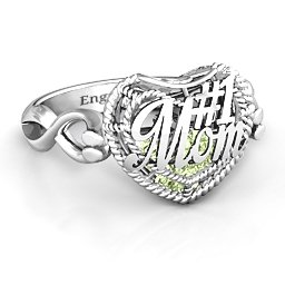 Caged Hearts Ring with 2-6 Stones