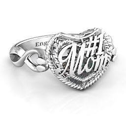Caged Hearts Ring with 2-6 Stones