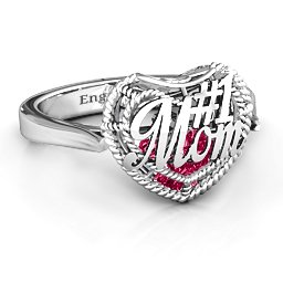 Caged Hearts Ring with 2-6 Stones