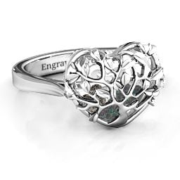 Caged Hearts Ring with 2-6 Stones