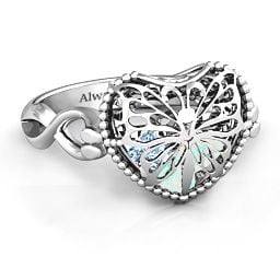Caged Hearts Ring with 2-6 Stones