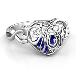 Caged Hearts Ring with 2-6 Stones