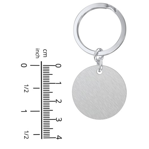 Engravable Photo Round Disc Keychain – Stainless Steel