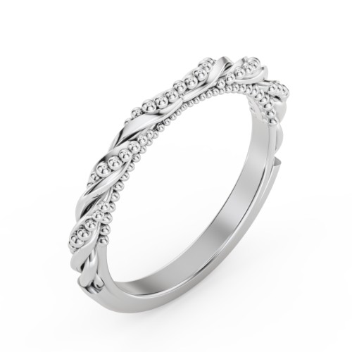 The Rita Wedding Band – 14K White Gold