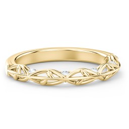 The Ava Wedding Band in 10K Solid Yellow Gold