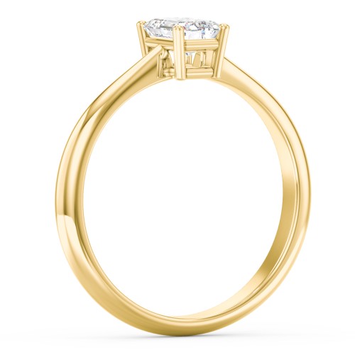 Classic Solitaire Engagement Ring – 10K Yellow Gold