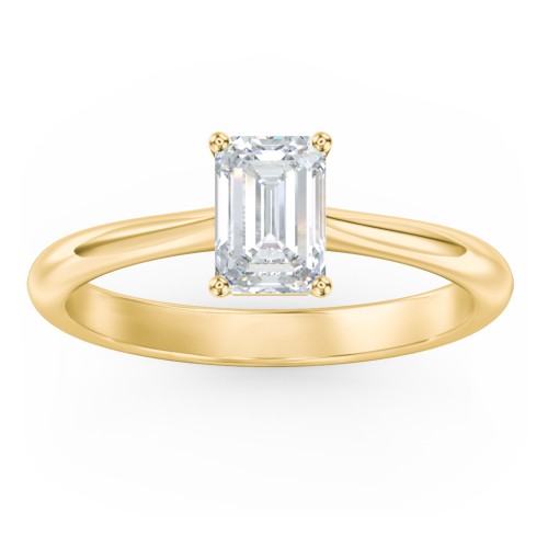 Classic Solitaire Engagement Ring – 10K Yellow Gold