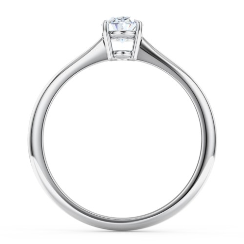 Classic Solitaire Engagement Ring – 14K White Gold