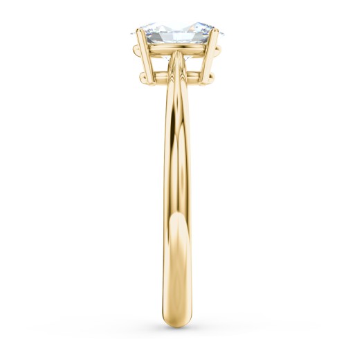 Classic Solitaire Engagement Ring – 10K Yellow Gold
