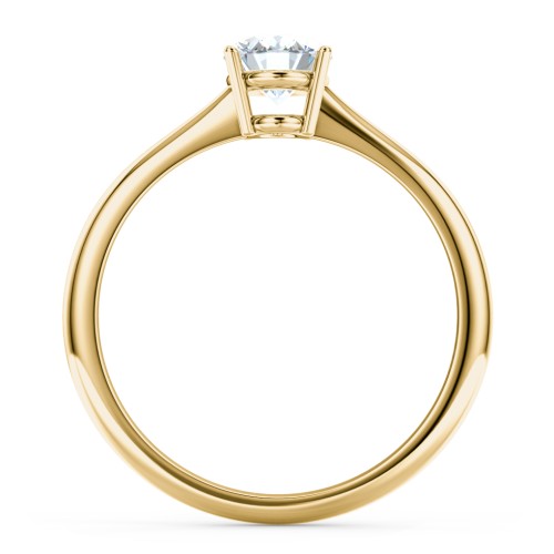 Classic Solitaire Engagement Ring – 10K Yellow Gold