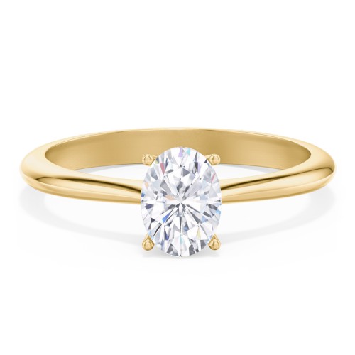 Classic Solitaire Engagement Ring – 10K Yellow Gold