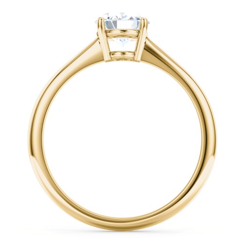 Classic Solitaire Engagement Ring – 10K Yellow Gold