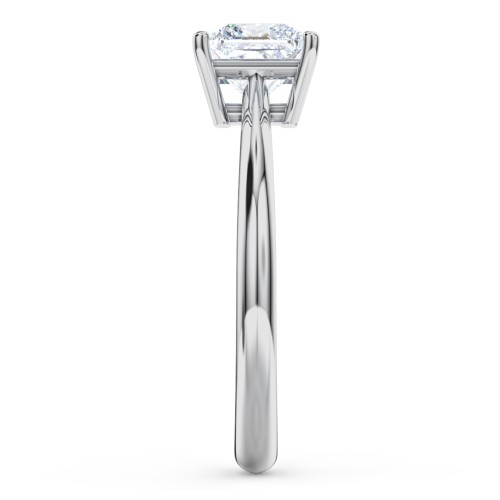 Classic Solitaire Engagement Ring – 14K White Gold