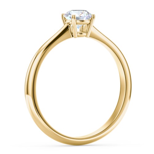 Classic Solitaire Engagement Ring – 10K Yellow Gold