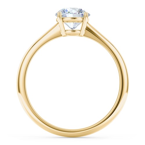 Classic Solitaire Engagement Ring – 10K Yellow Gold