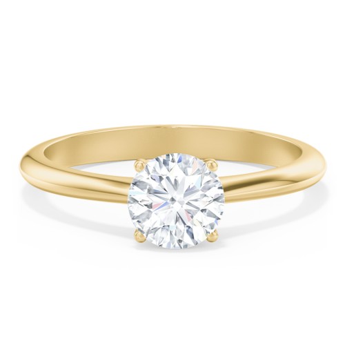 Classic Solitaire Engagement Ring – 10K Yellow Gold
