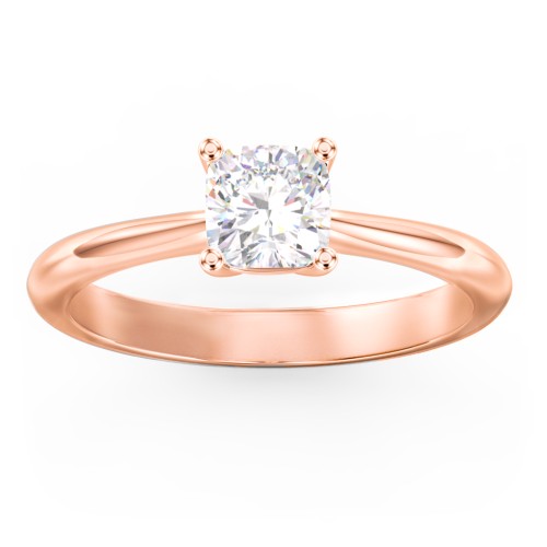 Classic Solitaire Engagement Ring – 10K Rose Gold