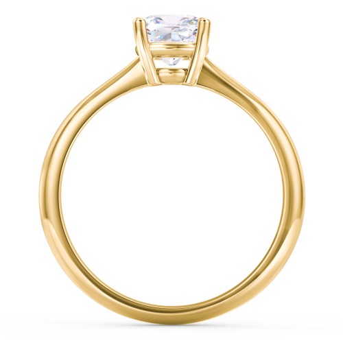 Classic Solitaire Engagement Ring – 10K Yellow Gold