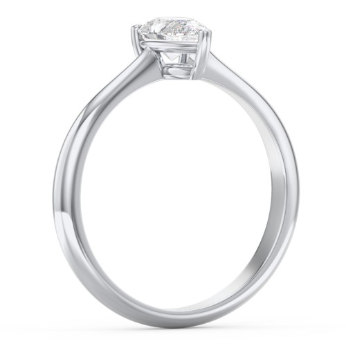 Classic Solitaire Engagement Ring – 14K White Gold
