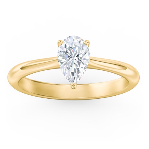 Classic Solitaire Engagement Ring – 10K Yellow Gold