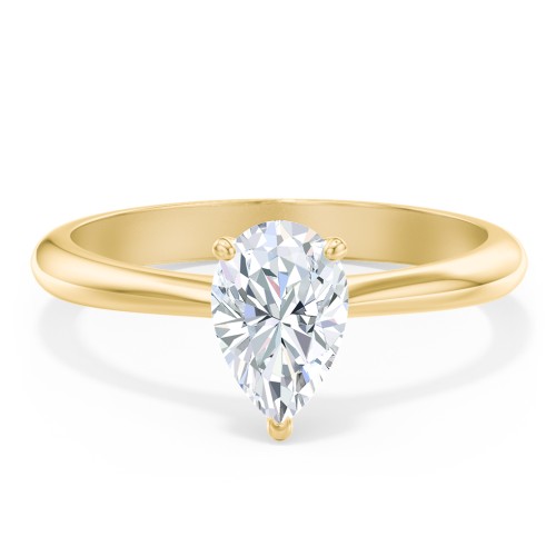 Classic Solitaire Engagement Ring – 10K Yellow Gold