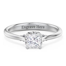 Solitaire Engagement Ring with Vintage Filigree Setting