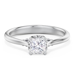 Solitaire Engagement Ring with Vintage Filigree Setting