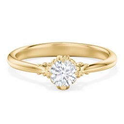 Solitaire Engagement Ring with Vintage Filigree Setting