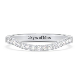 Micro Prong Half Eternity Curved Band