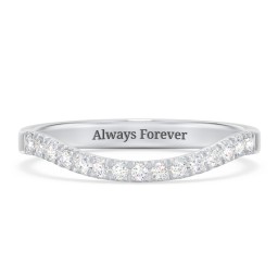 Micro Prong Half Eternity Curved Band