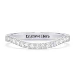 Micro Prong Half Eternity Curved Band