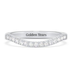 Micro Prong Half Eternity Curved Band