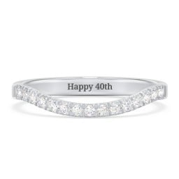 Micro Prong Half Eternity Curved Band