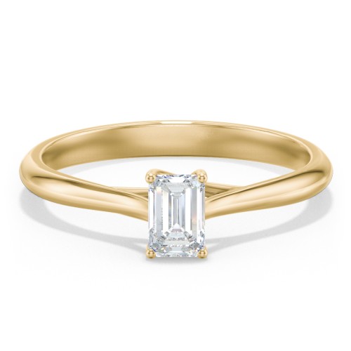 Classic Solitaire Engagement Ring – 10K Yellow Gold