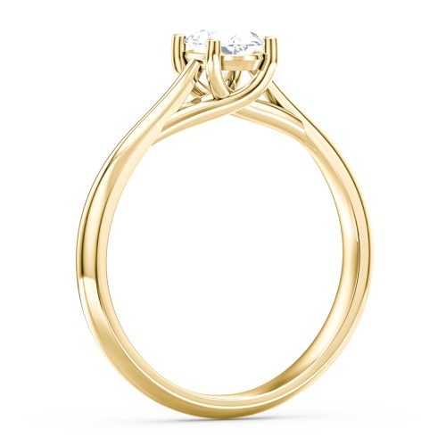 Classic Solitaire Engagement Ring – 10K Yellow Gold
