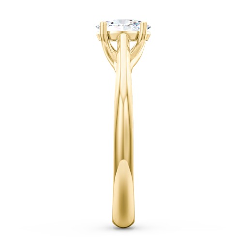 Classic Solitaire Engagement Ring – 10K Yellow Gold