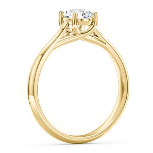 Classic Solitaire Engagement Ring – 10K Yellow Gold