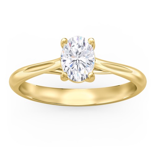 Classic Solitaire Engagement Ring – 10K Yellow Gold