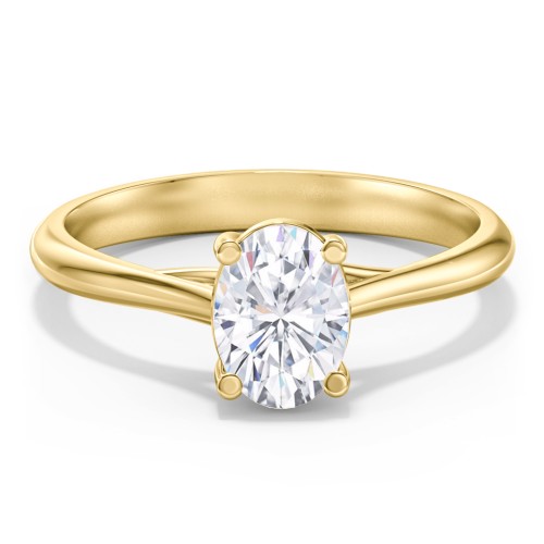 Classic Solitaire Engagement Ring – 10K Yellow Gold