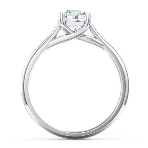 Classic Solitaire Engagement Ring – 14K White Gold