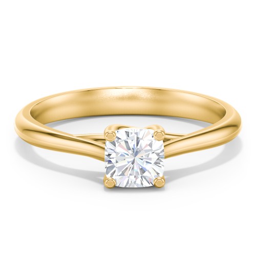 Classic Solitaire Engagement Ring – 10K Yellow Gold
