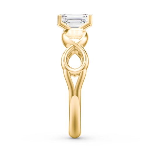 Diamond Solitaire Engagement Ring with Infinity Band