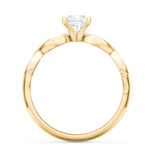 Diamond Solitaire Engagement Ring with Infinity Band