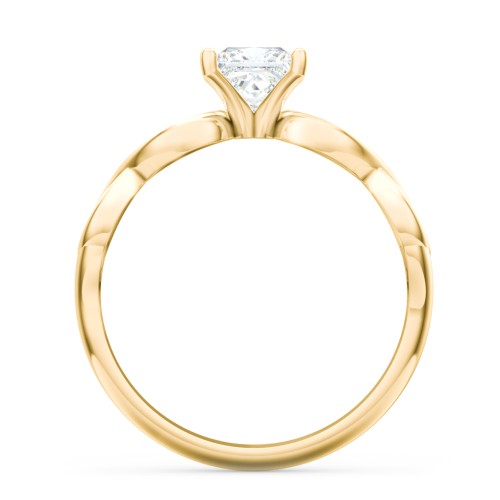 Diamond Solitaire Engagement Ring with Infinity Band