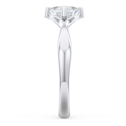 Classic Diamond Solitaire with 4 Prong Setting – 14K White Gold