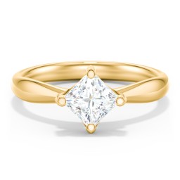 Classic Diamond Solitaire with 4 Prong Setting in 10K Solid Yellow Gold with 04LABDIAM-PC-1.00-SI1-F-G