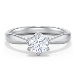 Classic Diamond Solitaire with 6 Prong Setting