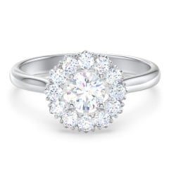 Classic Diamond Halo Engagement Ring