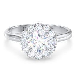 Classic Diamond Halo Engagement Ring